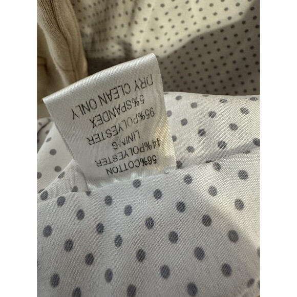 Gibson Look Notch Collar Cotton Blend Blazer Heather beige Single Button XS Work - Picture 6 of 8